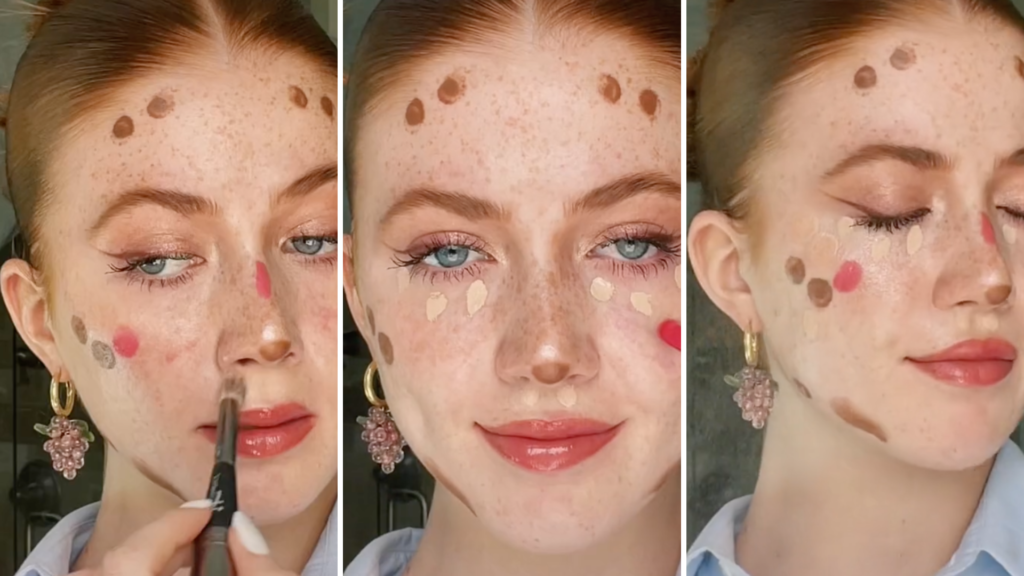 Nous avons essayé la méthode de maquillage par points : c'est notre verdict pour les rousses