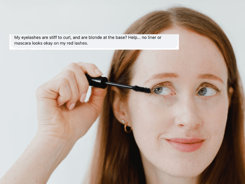 Demandez à une rousse : des trucs et astuces pour les cils blonds ?