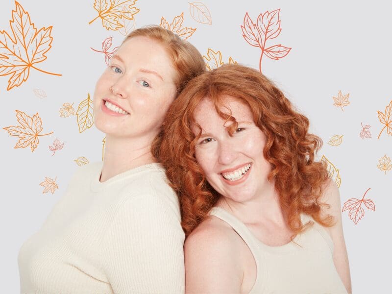 neutral redhead fall season