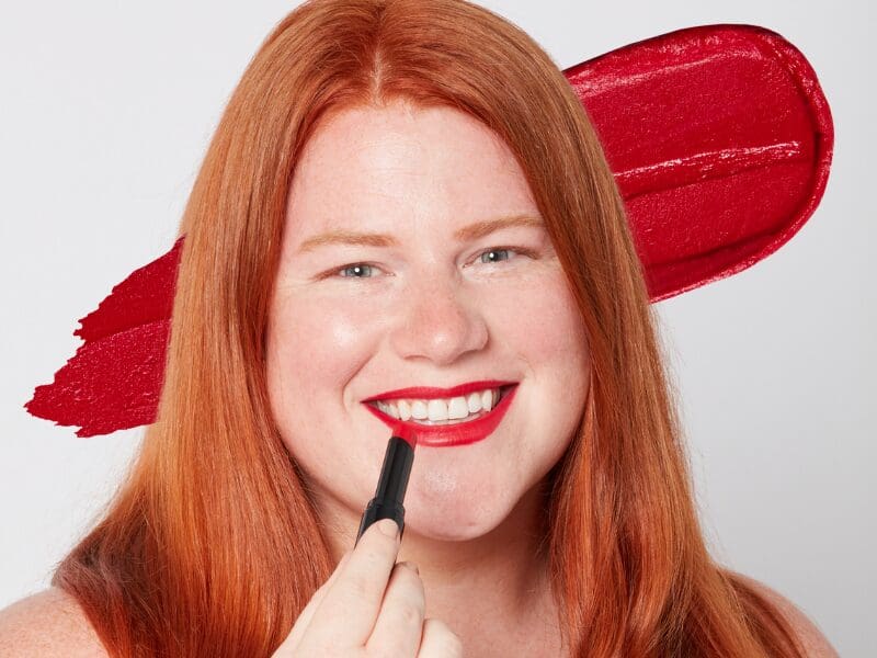 red lipstick